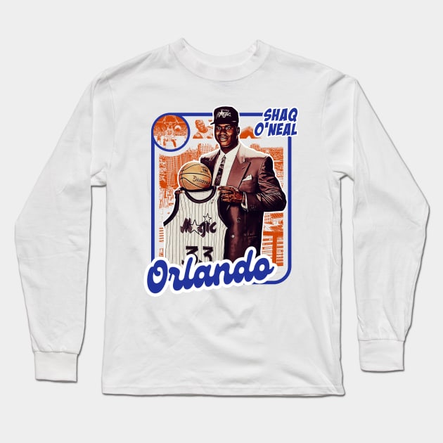 Shaq Oneal // Retro 80s Style Long Sleeve T-Shirt by Bootlegheavens